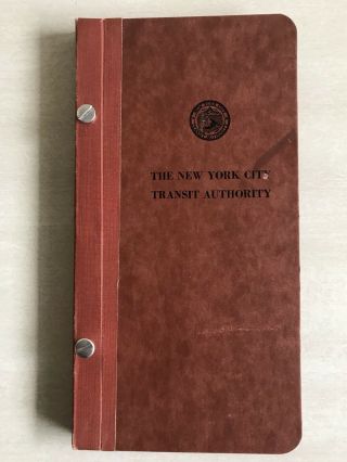 Vtg Rare Book 1966 Mta York Transit Authority Rules And Regulations