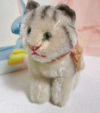 Antique Vintage Mohair Miniature Steiff Cat Kitty 4 "
