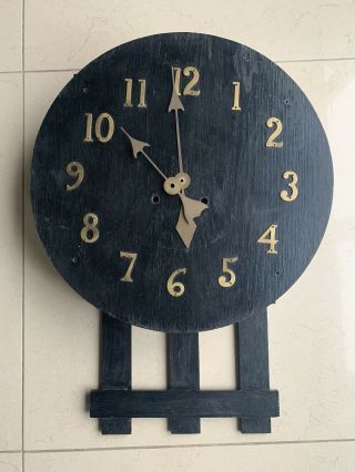 Antique Art And Crafts Wall Clock For Restoration