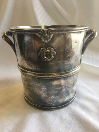Hotel Utah Ice Bucket With Handles,  Reed & Barton Silver Soldered,  Vintage Rare