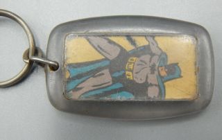 1966 Vintage Dutch Batman Robin Plastic Keychain Netherlands Rare Dc Comics Npp