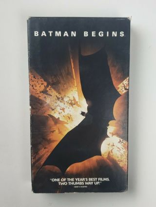 Batman Begins Vhs 2005 Very Rare Christian Bale Liam Neeson Htf