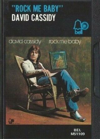 David Cassidy Rock Me Baby Cassette Tape Rare 1972 Bell Slip Cover