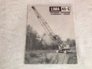 Rare 1971 Clark Michigan Lima 45 - C Backhoe Dealer Brochure 11 Page
