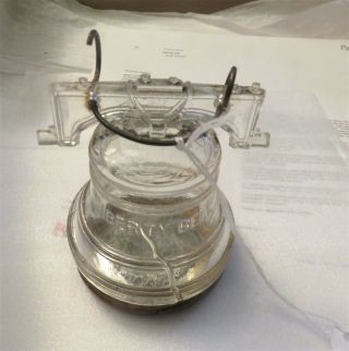 Antique Glass Liberty Bell Candy Container
