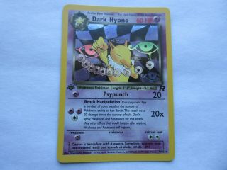 Pokemon 1st Ed Dark Hypno 9/82 Team Rocket Holo Ultra Rare Ole Skool