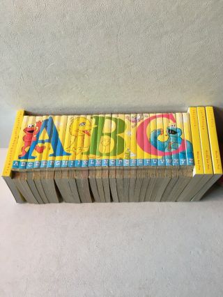 Rare Sesame Street Abc Interlocking Board Puzzle Books Set 0f 26 Complete,  4