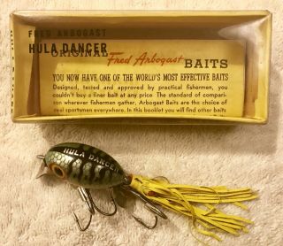 Fishing Lure Fred Arbogast Hula Dancer Rare Beauty Tackle Box Bait