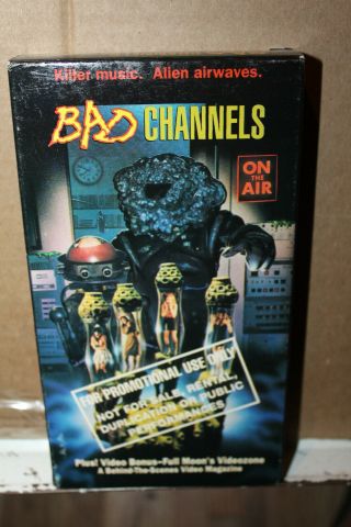 Vintage 1992 Bad Channels Vhs Screener Promo Demo Cassette Alien Music Rare