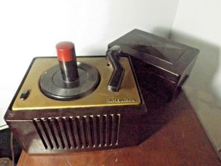 Rare Vintage Rca Model 45 - Ey - 2 Bakelite 45 Rpm Record Player W/dust Cover 4repr