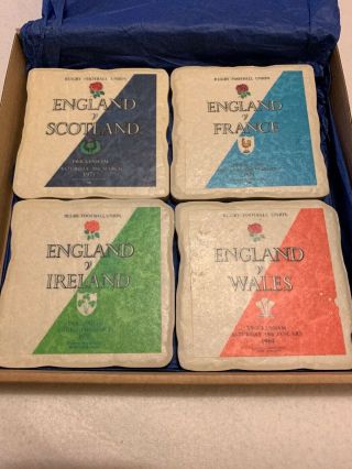 Rugby Union Coasters - Rare,  Collectible.