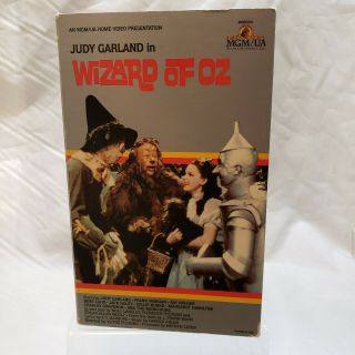 The Wizard Of Oz Vhs 1983 Mgm Big Box Judy Garland Very Rare