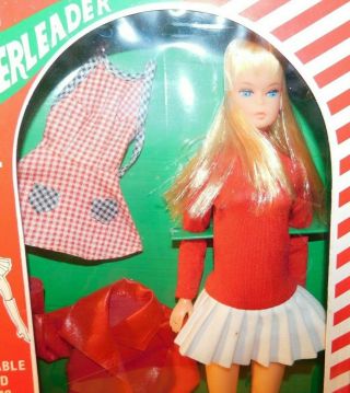 RARE Old Texaco Gasoline Cheerleader Toy Doll IN THE BOX 3