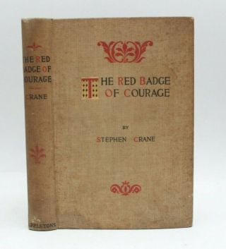 Stephen Crane - The Red Badge Of Courage 1st Edition 1896 Rare With Ads