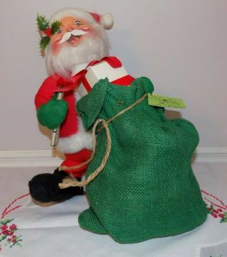 Vintage Large 1987 Annalee Santa Claus 18 Inches Tall W/ His Bag