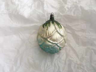 Antique German Christmas Ornament Large Rose.  with Colors and Detail. 2