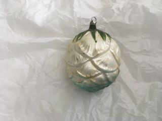 Antique German Christmas Ornament Large Rose.  with Colors and Detail. 3