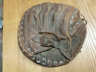 Very Rare A.  J.  Reach Vintage Baseball Catchers Glove Mitt Buckle Back Early 1900s