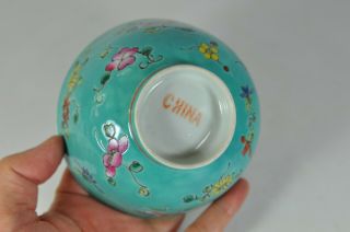 5 Fine Old China Chinese Famille Rose Porcelain Bowl Cup Scholar Art 3