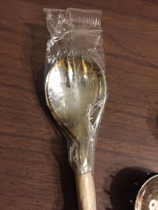 LEONARD SILVER PLATED SERVING SPOON MADE IN ITALY ACORN DESIGN Lot&more 3