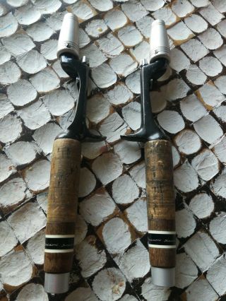 Two (2) Vintage Heddon Pal Cork Reel Handles