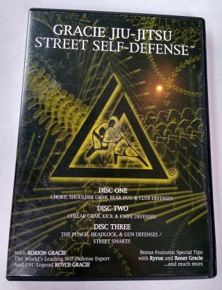 Gracie Jiu - Jitsu Street Self Defense 3 Dvd Set,  Rorion & Royce Gracie - Rare