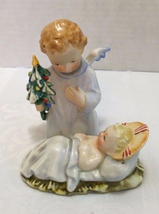 Rare Vintage Goebel Angel Christmas Tree Jesus Figurine W.  Germany Manger