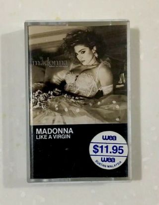 Rare 1984 Madonna ‘ Like A Virgin ‘ Album Malaysia Press Cassette Not Lp Wea
