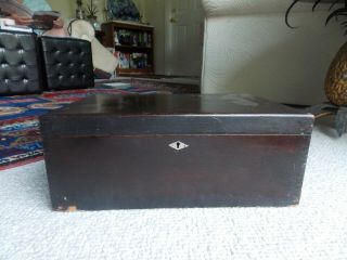 Antique Pine Box,  13 X9.  5 X5.  1/4 In.  Lock & Key