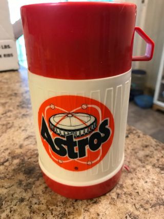 Vintage Houston Astros Lunch Thermos Oscar Mayer Astrodome Hard To Find Rare