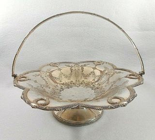 Victorian British Silver Plate Unusual Round Bride 