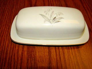 Kaysons Golden Rhapsody Fine China Covered Butter Dish 1961 Vintage Japan Ga3