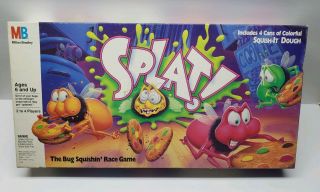 Rare Vintage Splat Board Game Mb Milton Bradley 1990 - Play - Doh