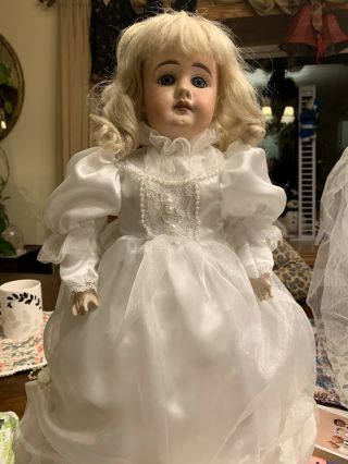Rare Bisque And Kid Doll.  Possibly German Circa 1880’s? “amore Of Paris 55”