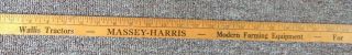 RARE 1940s? WALLIS TRACTORS & MASSEY - HARRIS WOOD YARDSTICK.  ONE 2