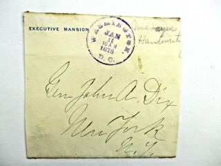 19th President R.  B.  Hayes Rare Ink Signature Autograph In Plastic Sleeve Ca.  1877 3