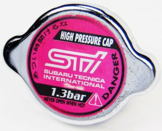 Rare Jdm Subaru Sti High Pressure Radiator Cap 1.  3 Bar " Pink Sti "