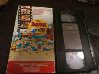 The Smurfs And The Magic Flute Vhs (slip Cover) Rare Vestron Vhs 1984