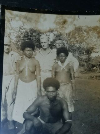 Rare Wwii 1940s 2 Nude Guinea Native Girls & Id 