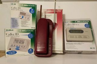 Bellsouth Rare Red 33011cy 25 Channel Cordless Telephone Big Button Keypad
