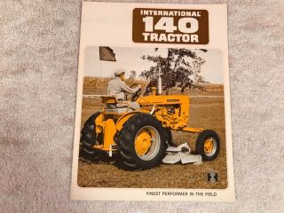 Rare 1960s International Harvester 140 Tractor Dealer Sales Brochure