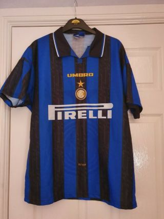 Rare Inter Milan Home Shirt (1996/1997) Large Men 