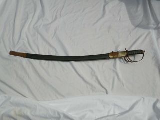 Old Vintage Antique Sword Saber with Scabbard 2