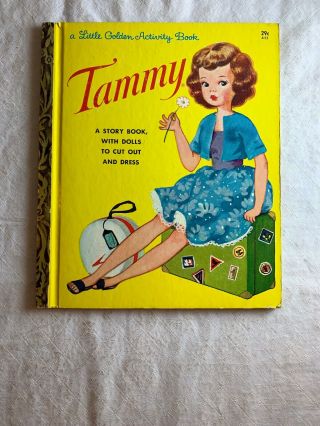 Tammy,  A Little Golden Book,  1963 - Vintage Paper Dolls Uncut B1 N