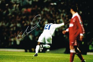 Rare Liverpool Goal Tony Yeboah Signed Photo Autograph Leeds United Utd