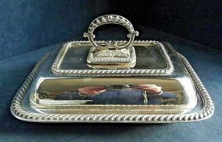 Large 11 " Silver Plated Ornate Serving Dish C1900