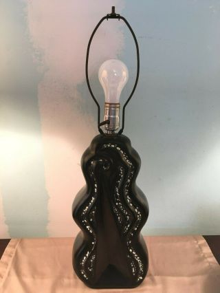 Rare Vintage Atomic Ceramic Lamp Mid Century Modern Great Wow