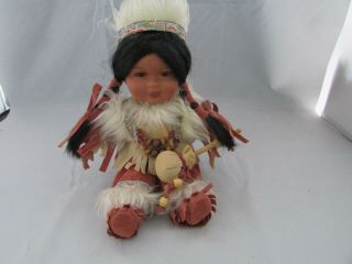 ✨ Duck House Heirloom Porcelain Native American Doll Rare Tama