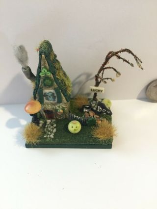 Handmade Miniature Halloween Fairy House Vintage Ooak By O 