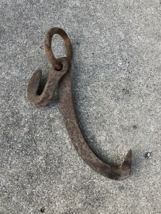 Antique Farm Barn Cast Iron Hooks Tools